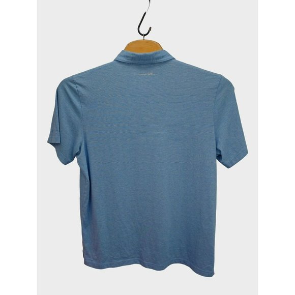 Travis Mathew Polo Shirt Mens XXL Blue Golf Performance Stretch w/ Logo WCF UV - Picture 4 of 12